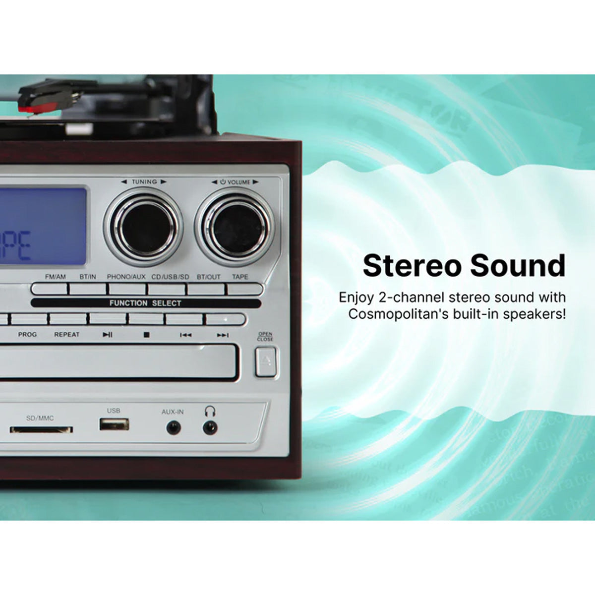8-in-1 Retro Inspired Multimedia Center - image 7