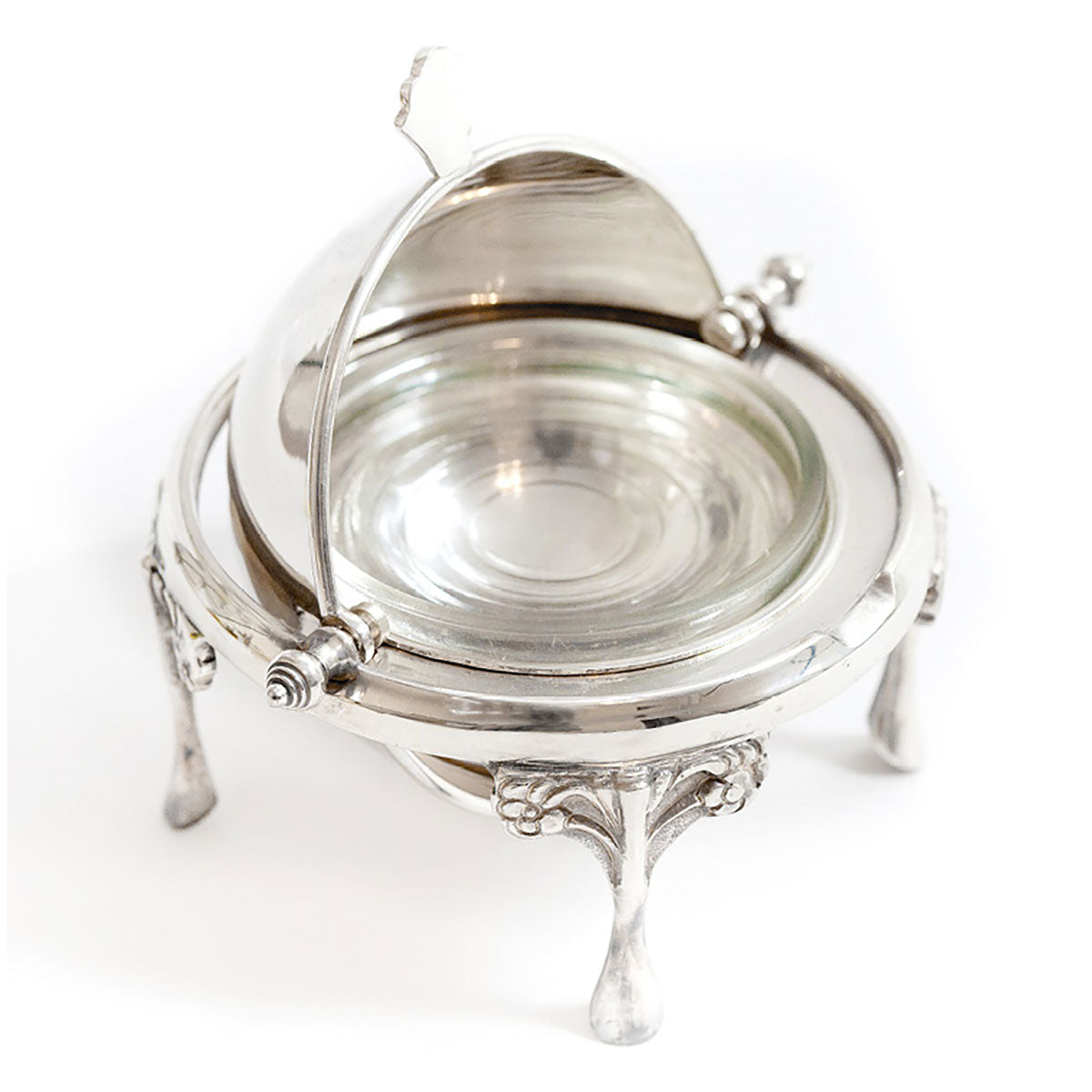 Silver Roll Top Caviar Server - image 3
