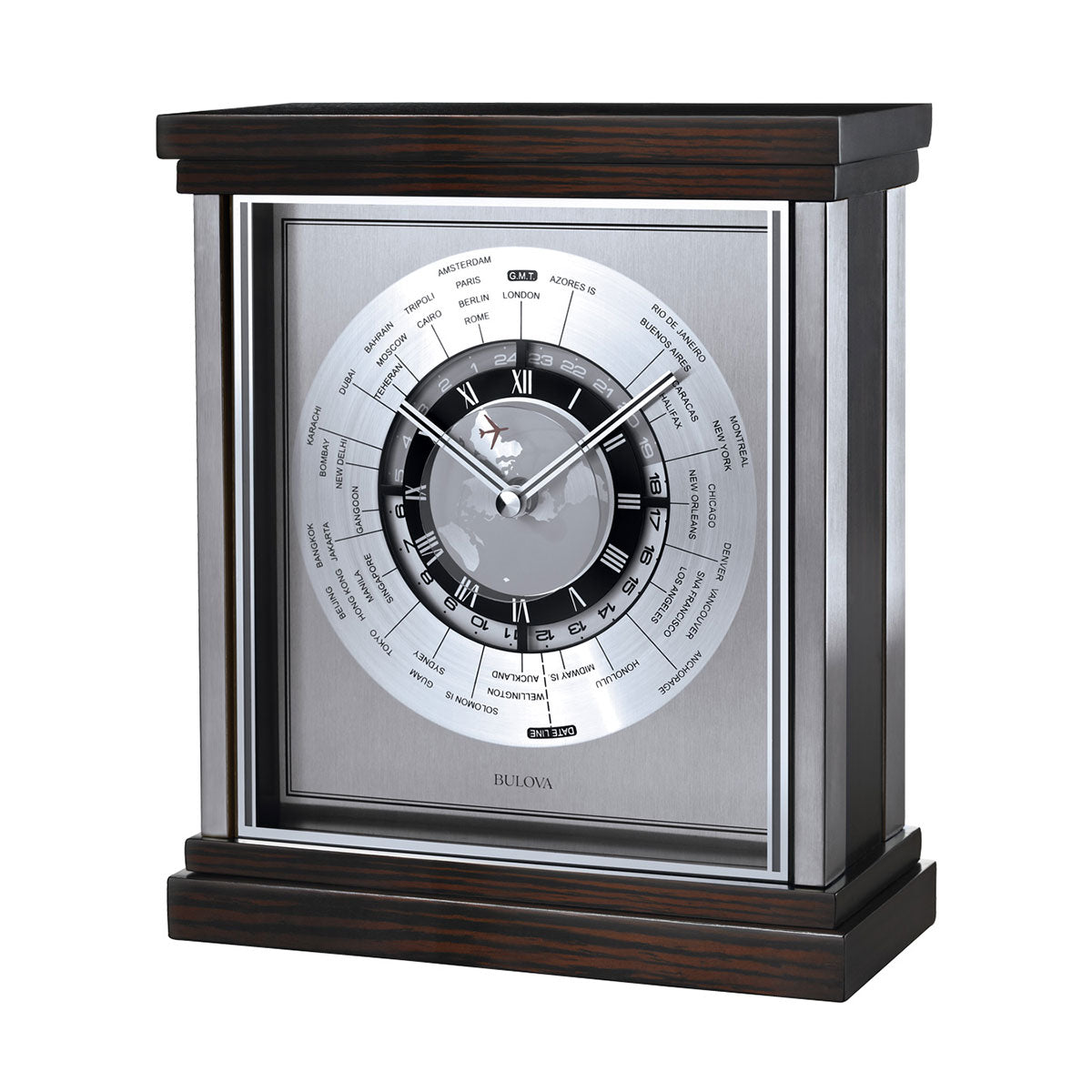 Bulova Wyndmere World Time Table Top Clock - image 2