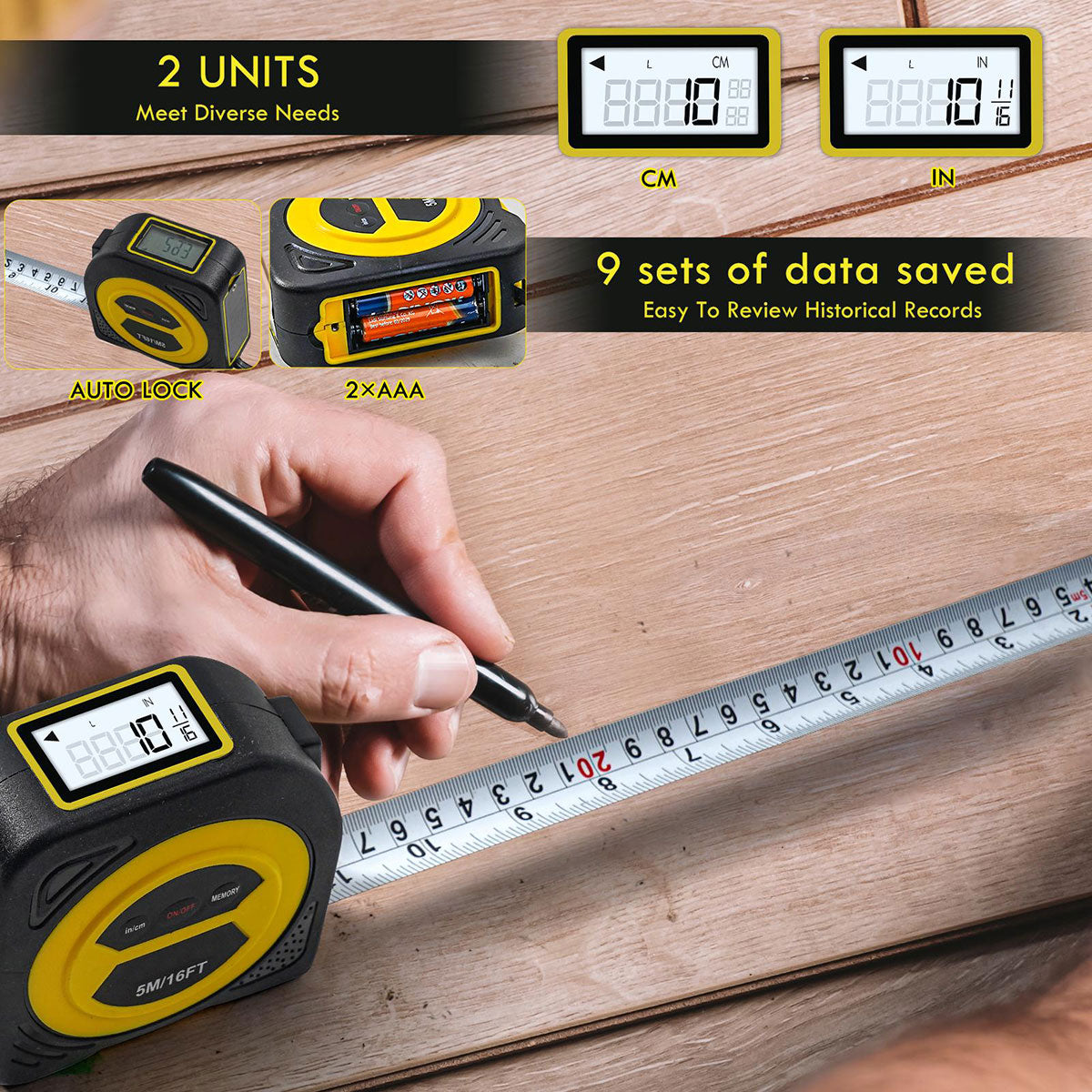 Easiest To Read Digital Tape Measure - image 2