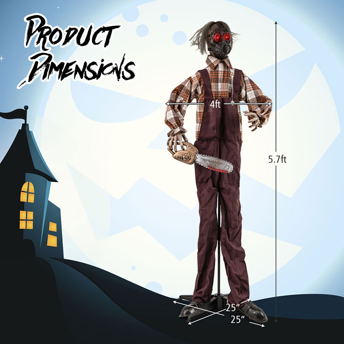 Mechanized Shaking Scary Man with Lights and Sound - image 8