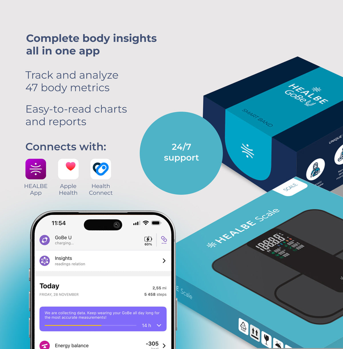 Skin Sensor Calorie Tracker and Smart Scale Bundle - image 3