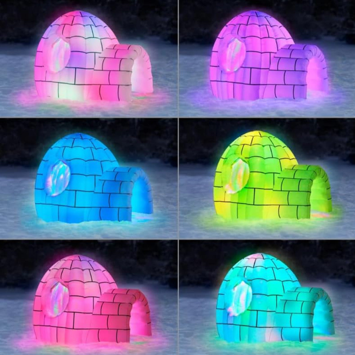 8' Color Changing Inflatable Igloo - image 3