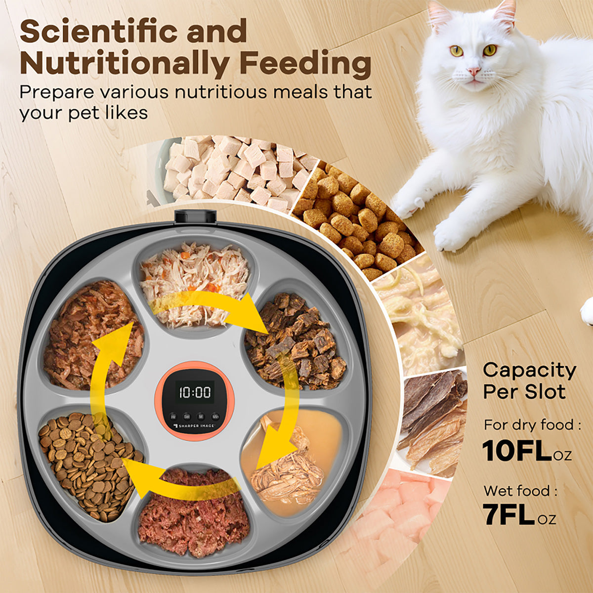 6-Meal Automatic Pet Feeder by Sharper Image - image 2