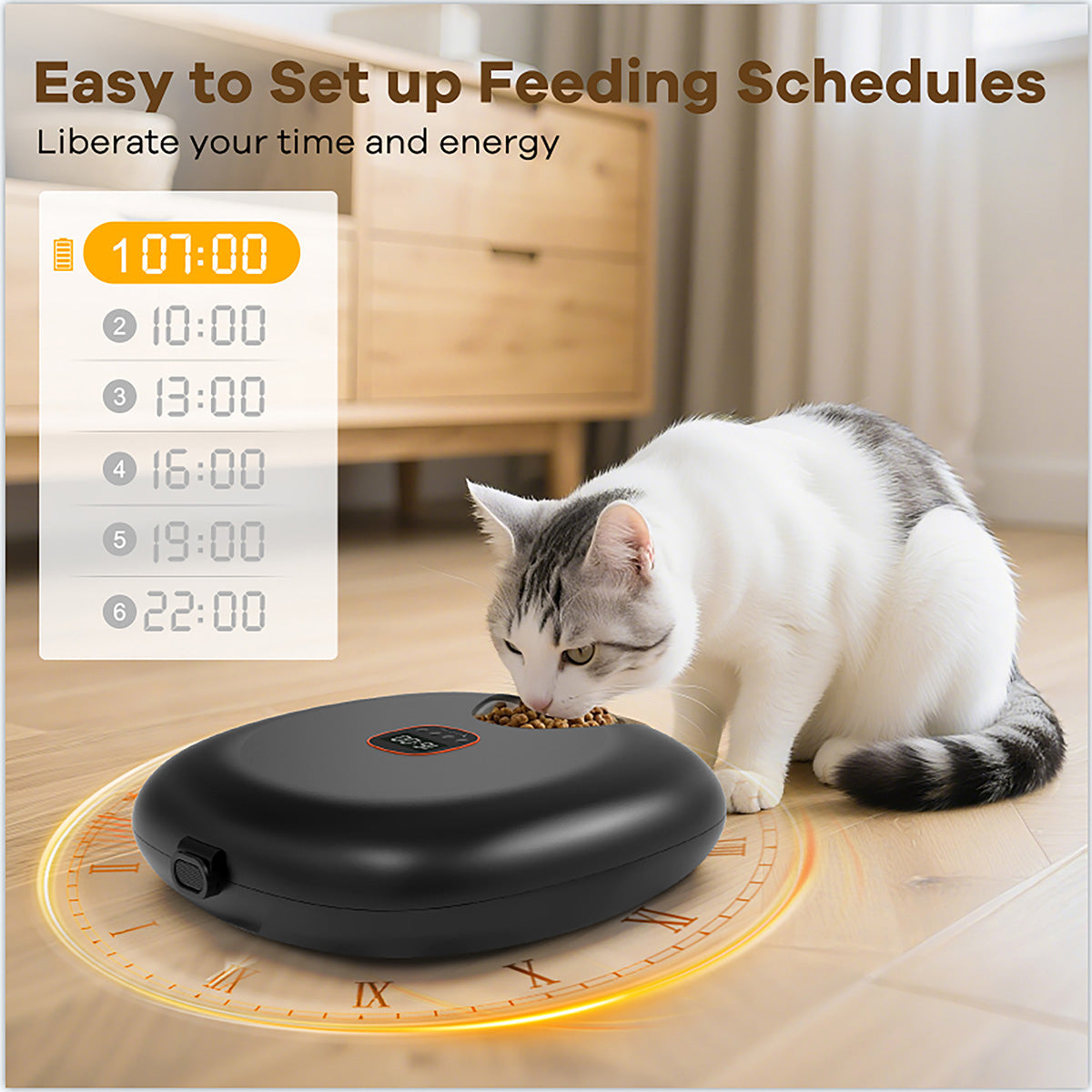 6-Meal Automatic Pet Feeder by Sharper Image - image 3