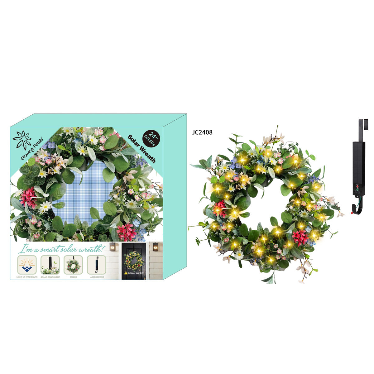 24'' Solar LED Wreath - image 18