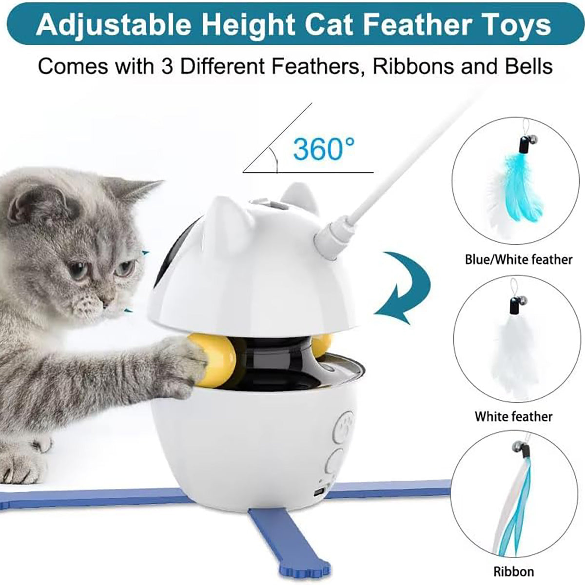 360° Smart Motion Enrichment Ball for Cats - image 2