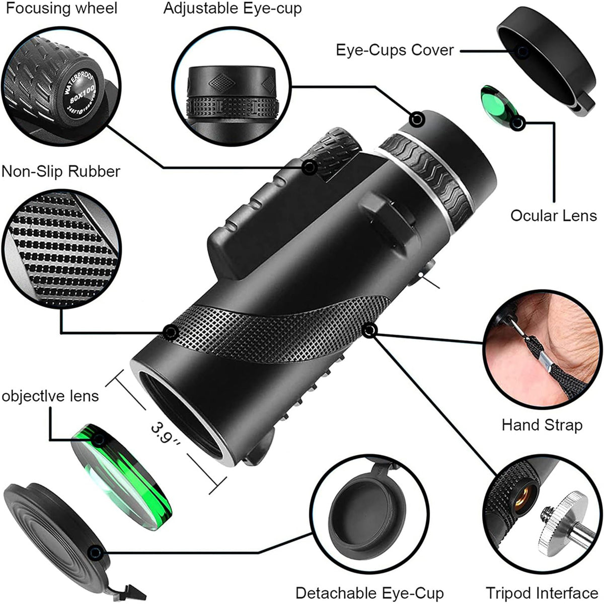 Monocular Telescope with Smartphone Holder and Tripod - image 5