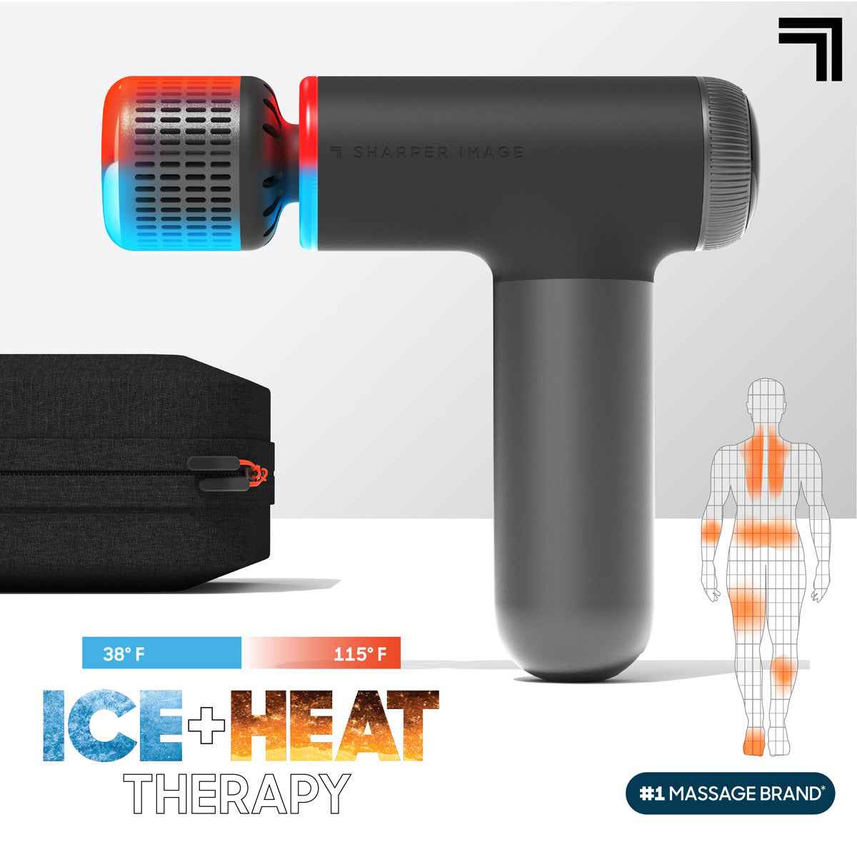 PowerBoost Pro Plus Hot and Cold Compact Massage Gun by Sharper Image - image 4