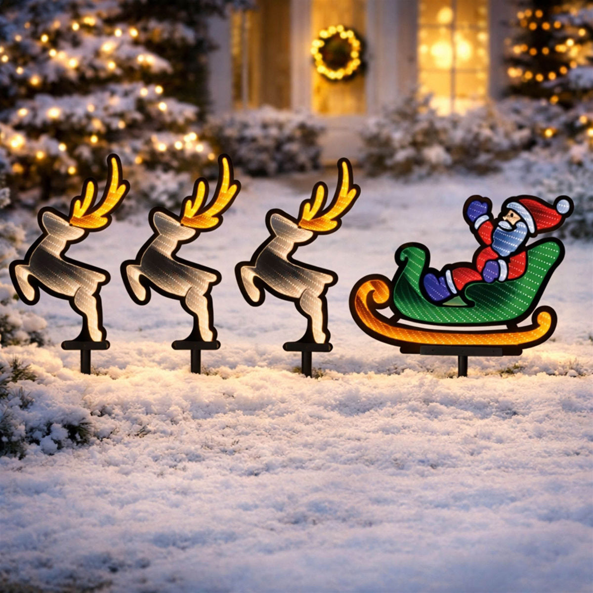 Holiday Infinity Light Lawn Stakes (Set of 4) - image 13