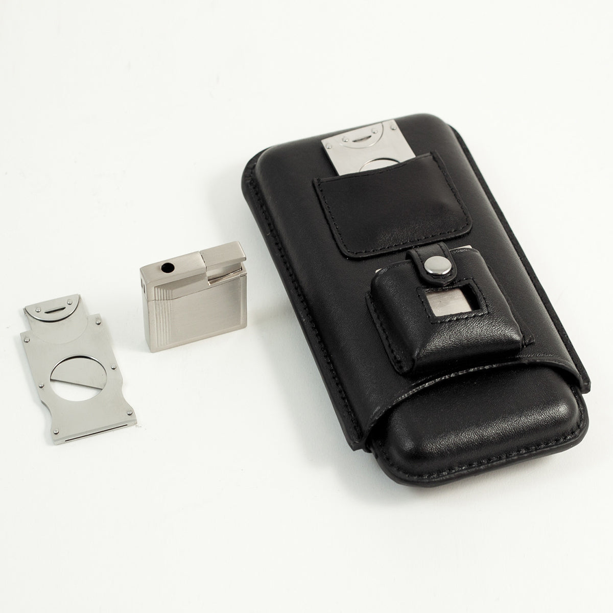 3 Cigar Holder with Cutter and Lighter - image 3