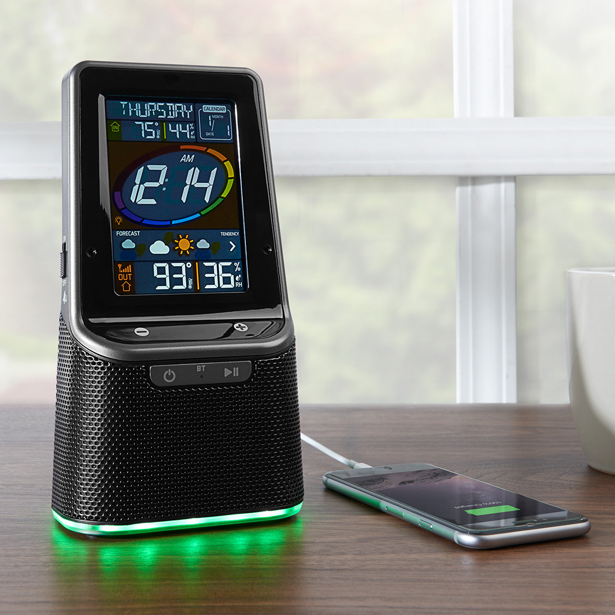 Wireless Color Weather Station with Bluetooth Speaker