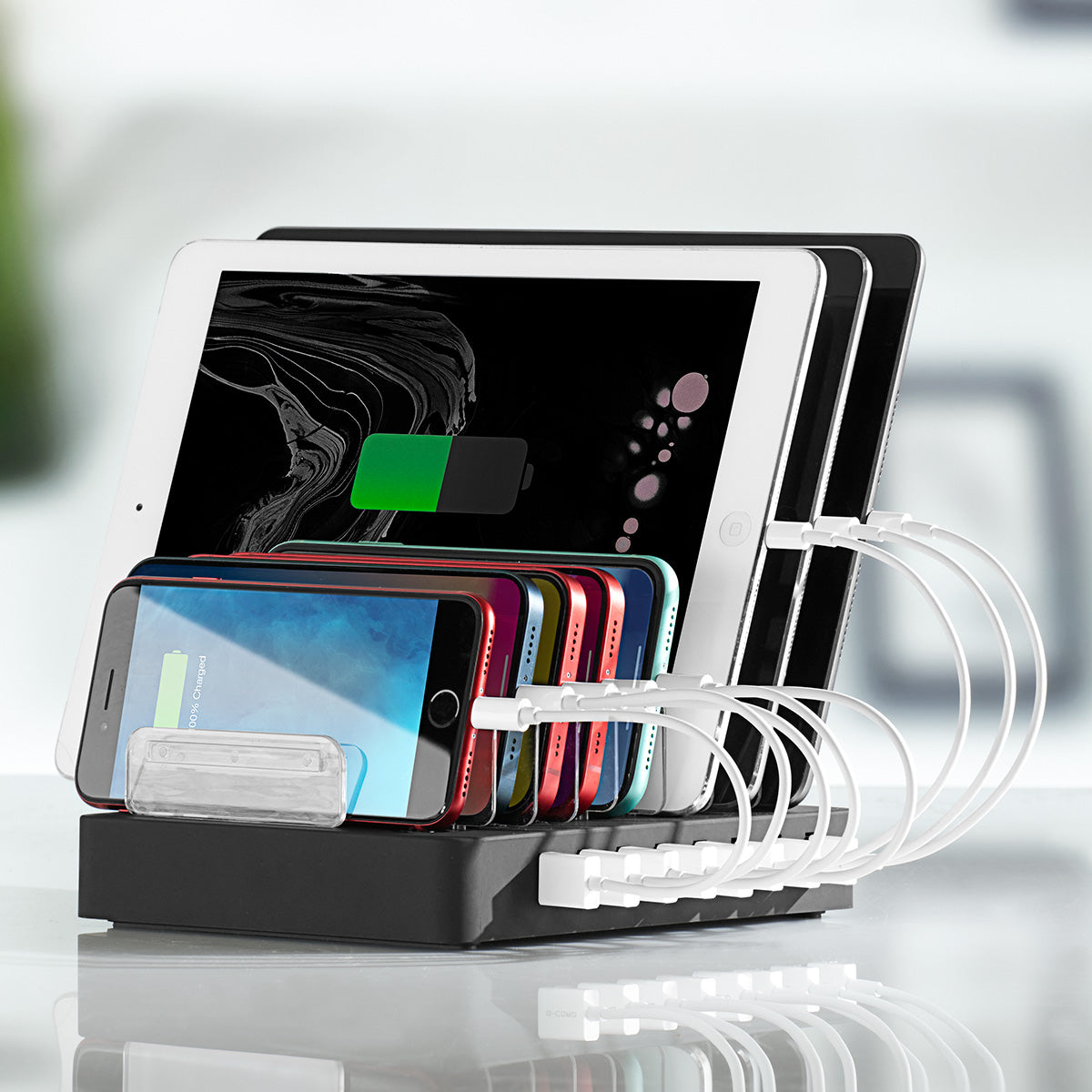 8 Device Quick Charging Station by Sharper Image