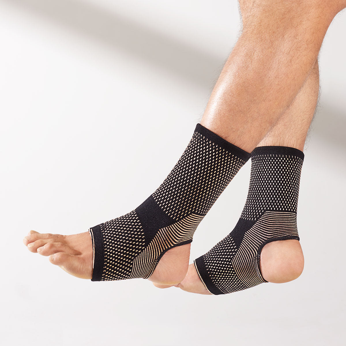 Copper Infused Compression Ankle Braces by Sharper Image (Set of 2)