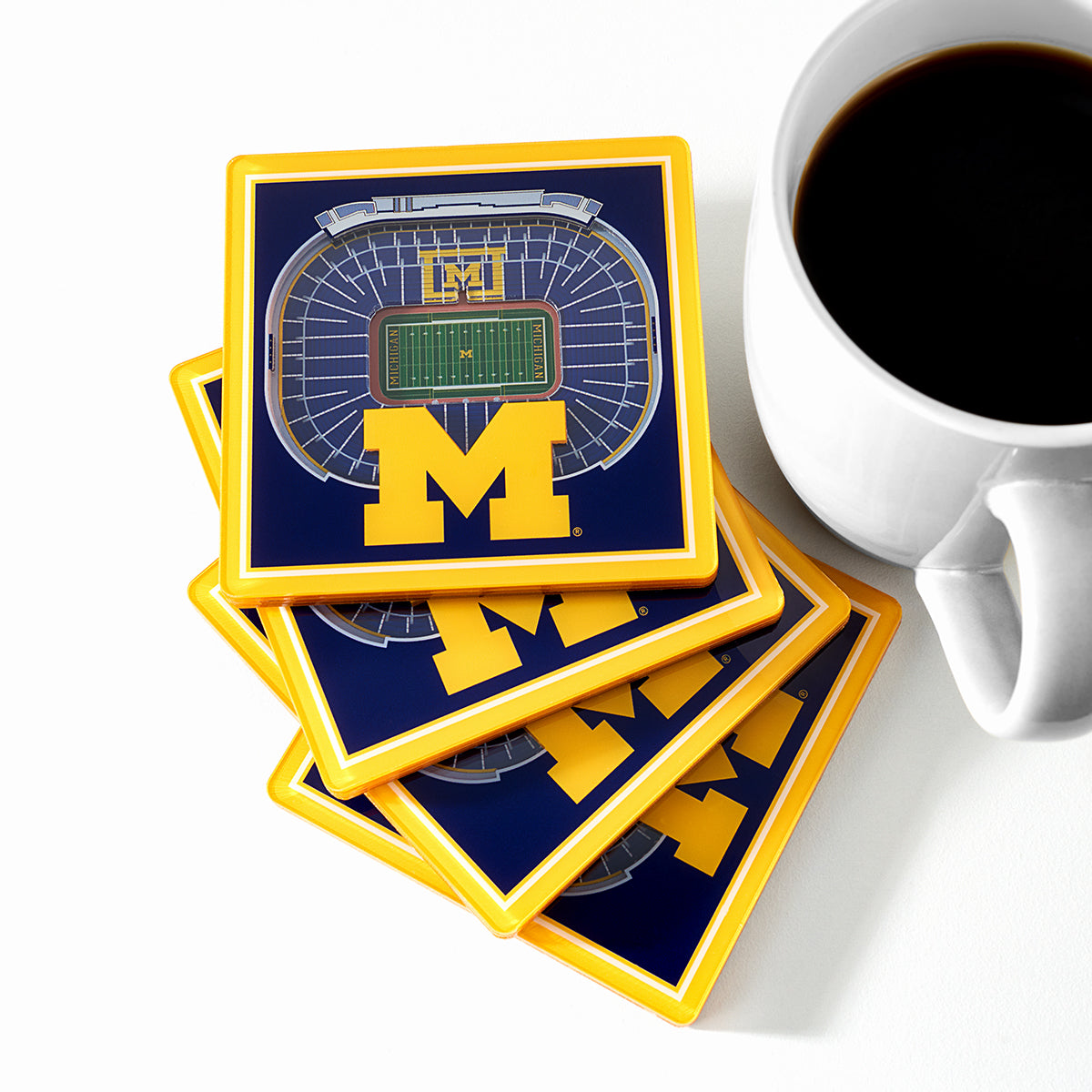 NCAA 3D Stadium Coasters (Set of 4)