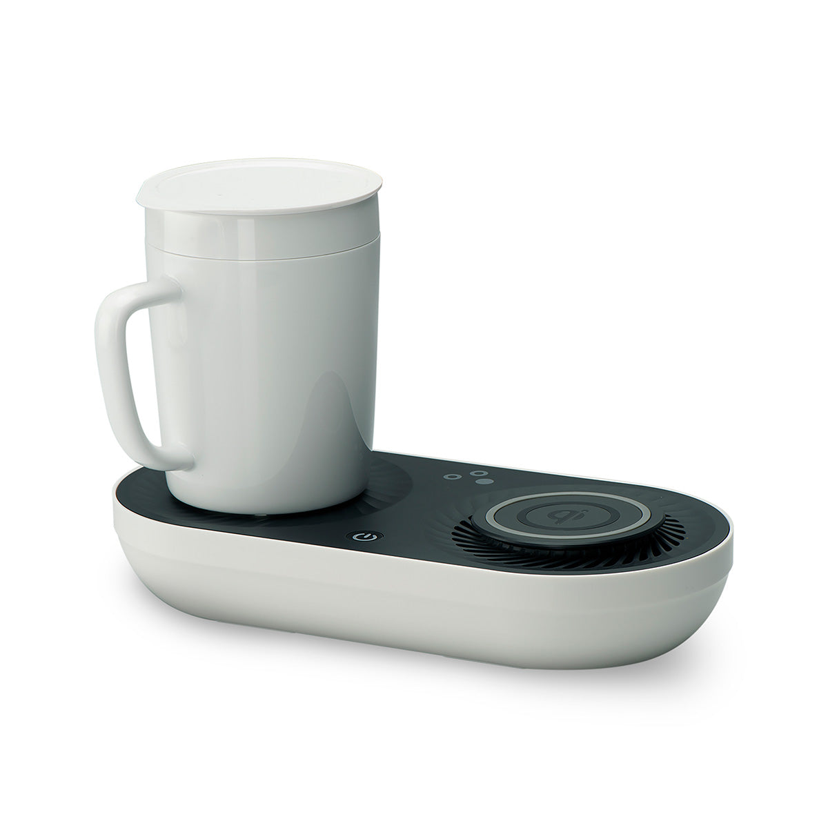 Heating/Cooling Beverage Base with Wireless Charging by Sharper Image - image 2