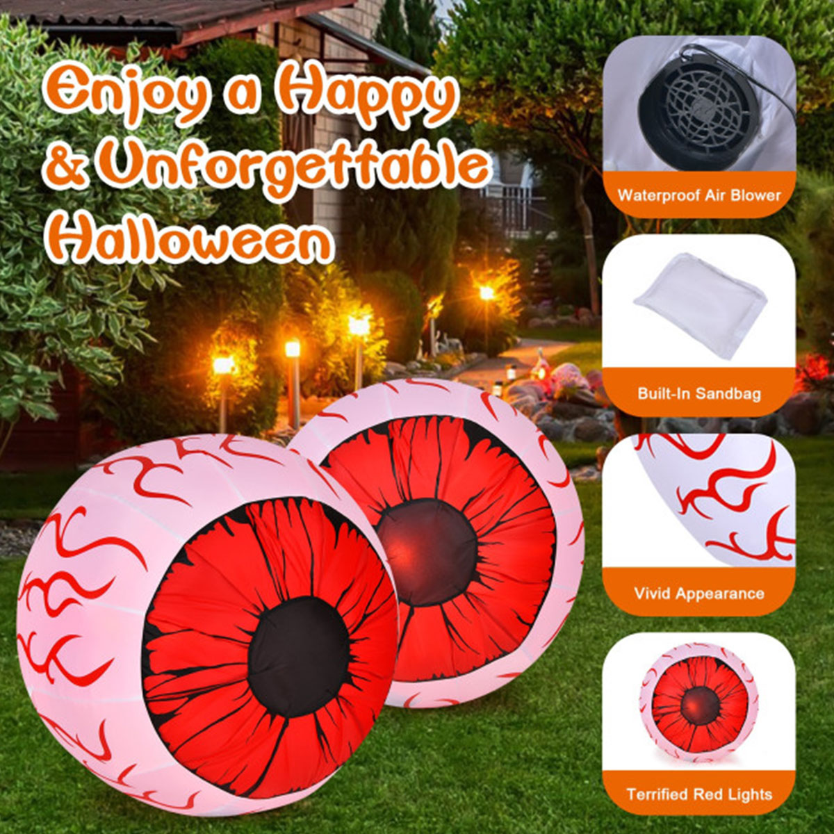 3-Ft. Inflatable Halloween Eyeballs (Set of 2) - image 7