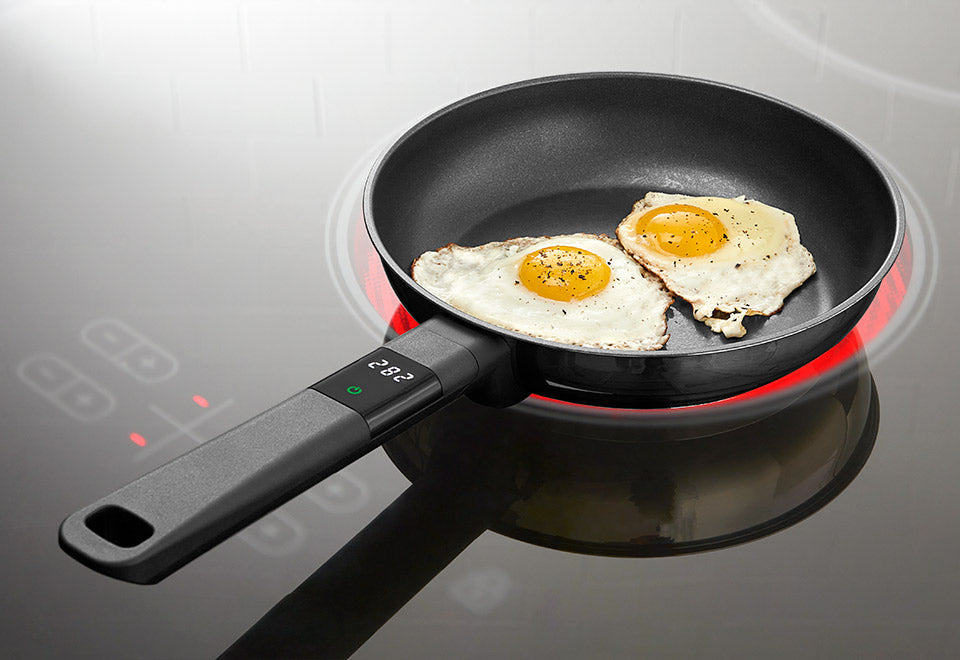 Digital Temperature Display Fry Pan