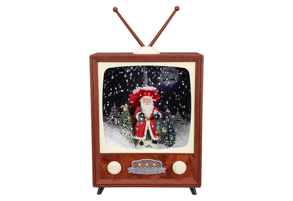 12'' LED Musical Snowing Santa TV Set
