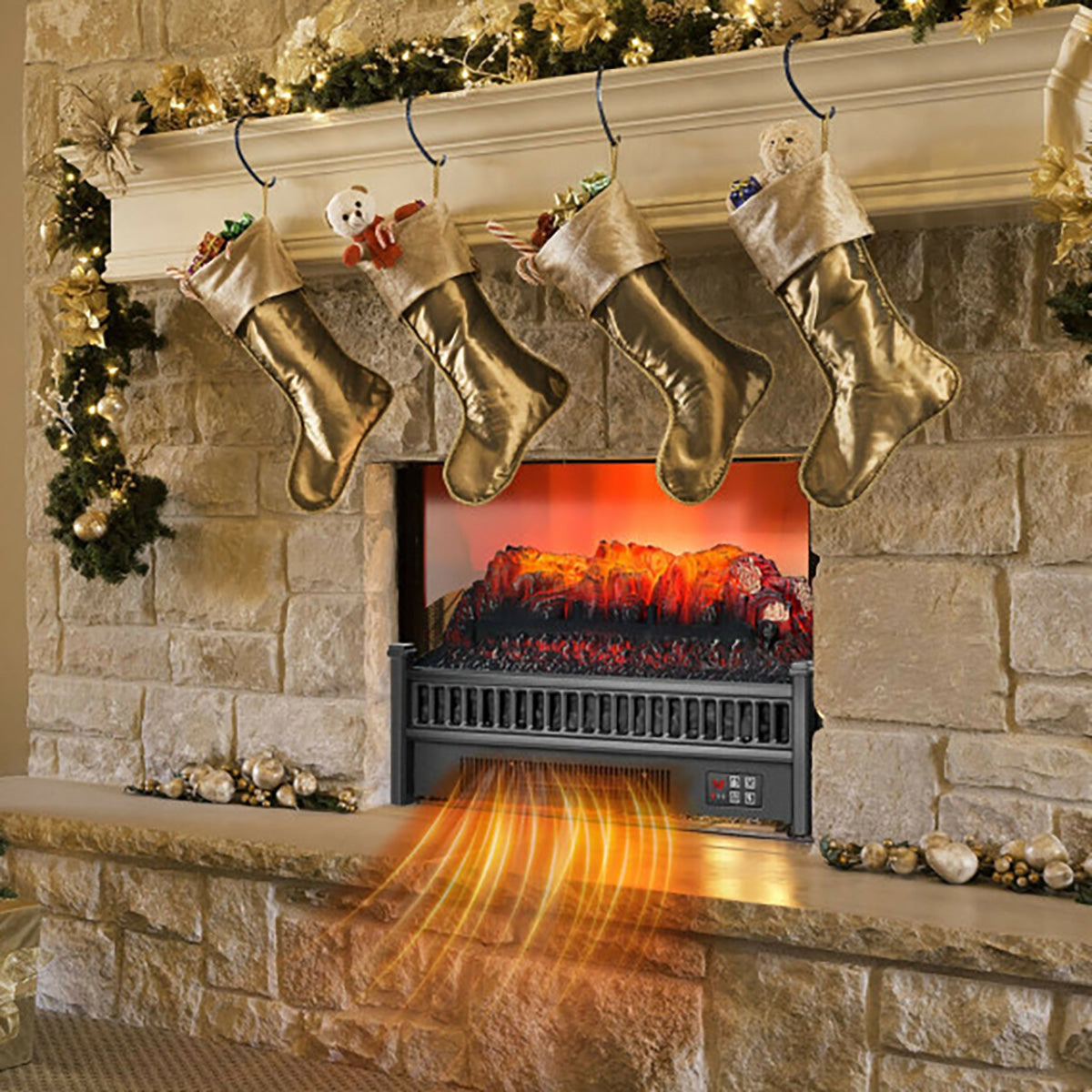 Electric Fireplace Log Set Heater - image 7