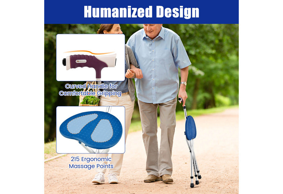3-in-1 Walking Cane with Seat and Light - image 8