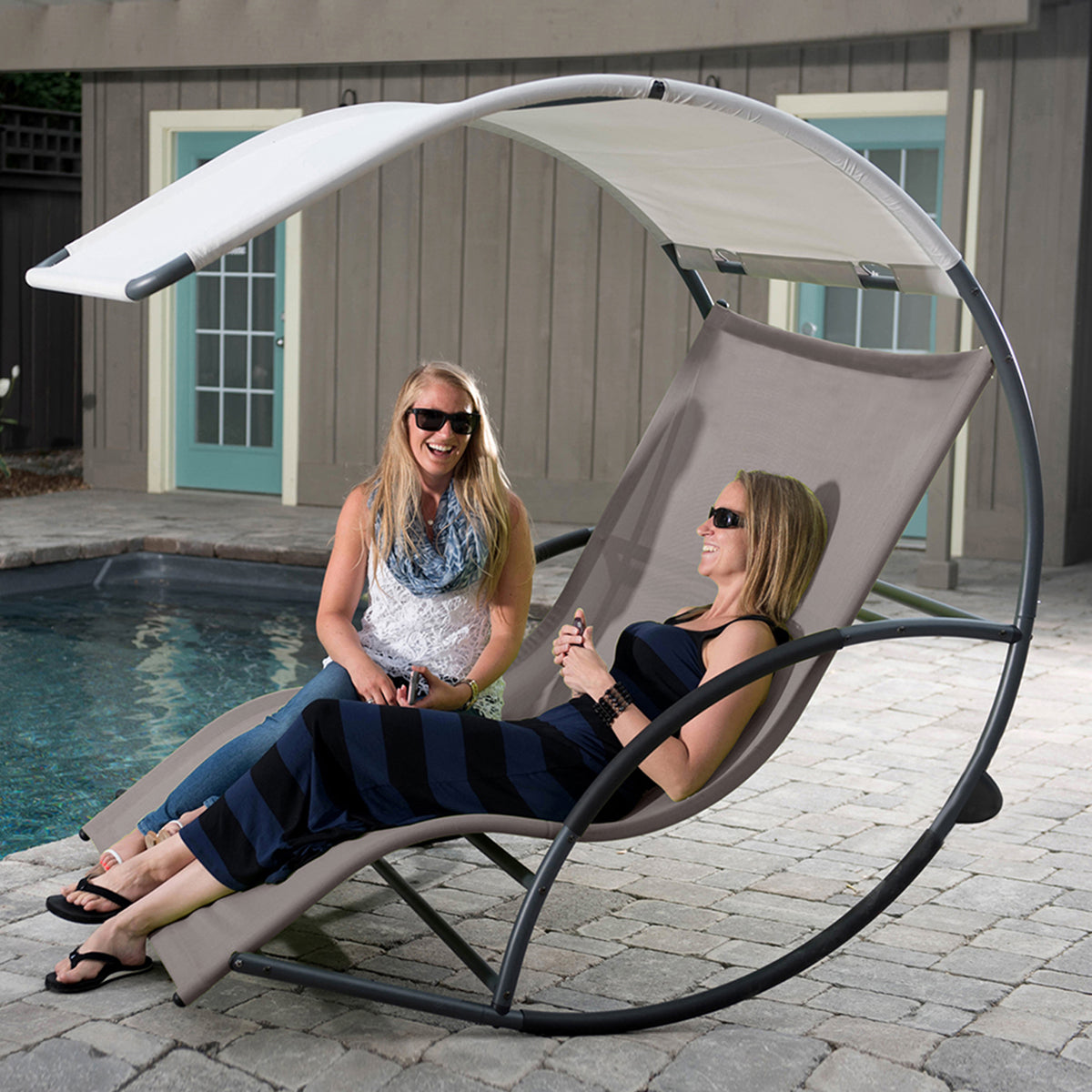 Double Chaise Rocker Lounger - image 3