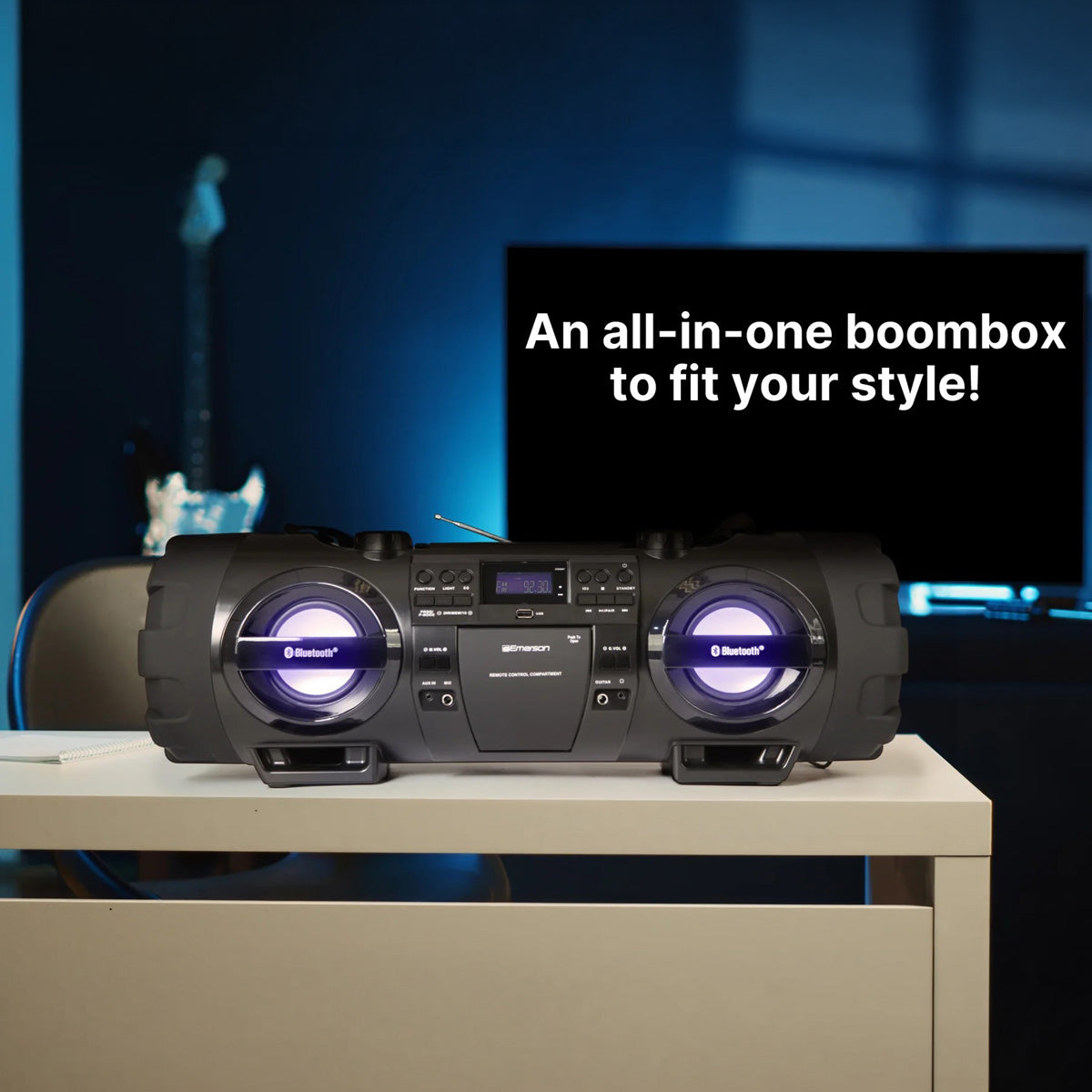 Dual Subwoofer Bluetooth Boombox - image 4
