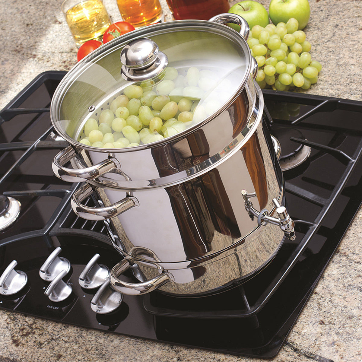 Stainless Steel Stove Top Steam Juicer - image 2