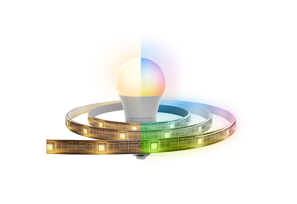 LED Smart Light Bulb and Light Strip Kit