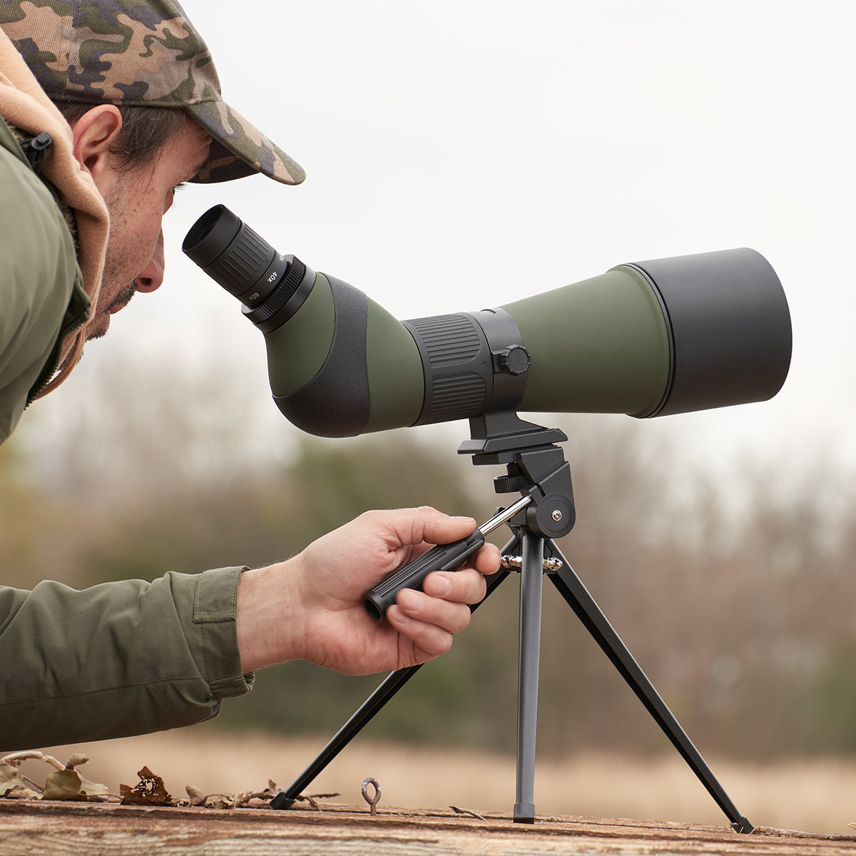 20x-60x Spotting Scope with Smartphone Adapter