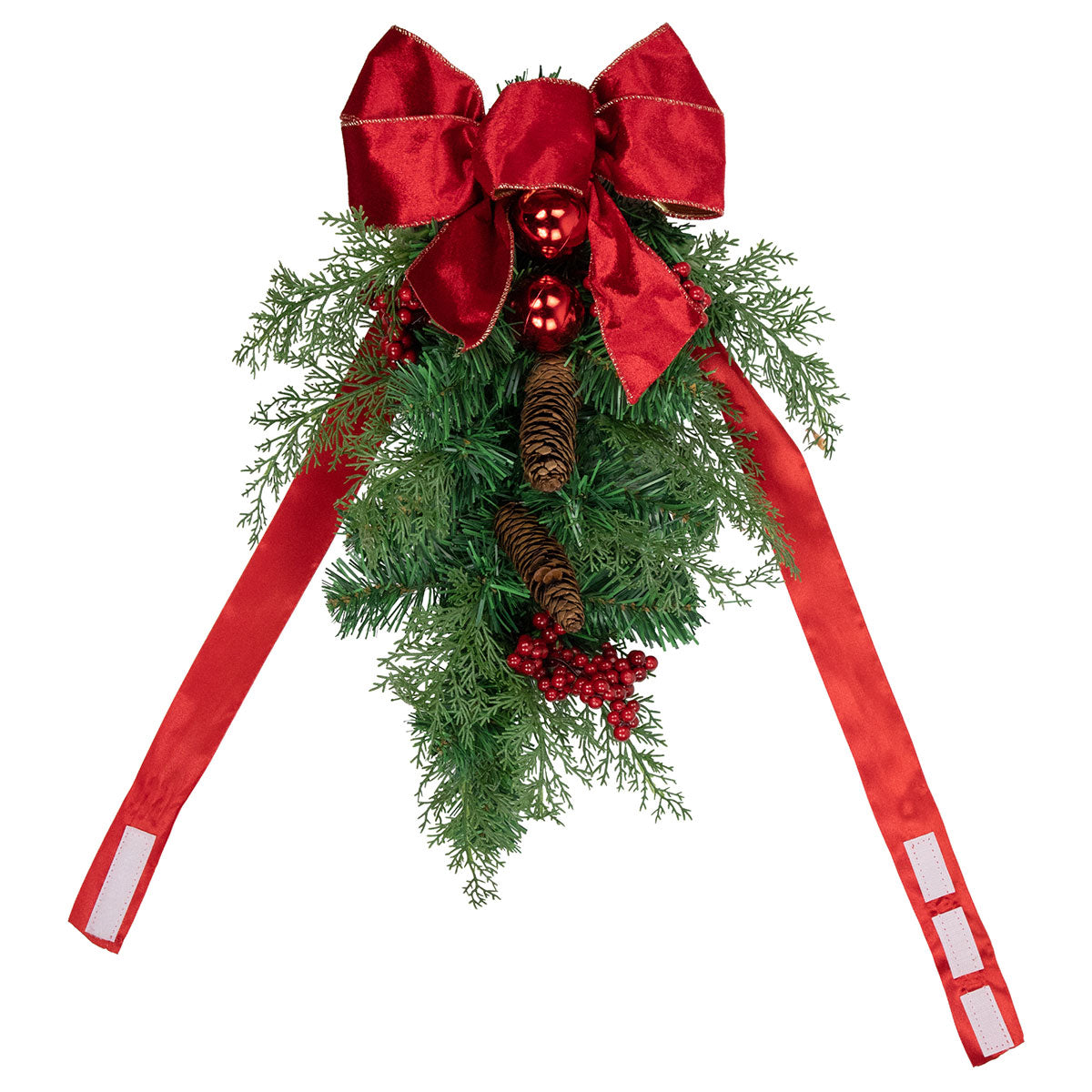 Mixed Cedar and Pine Christmas Chair Back Swags (Set of 2) - image 4