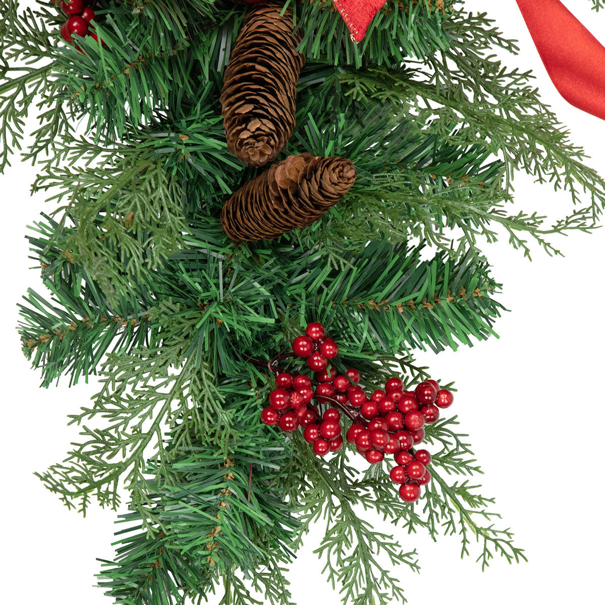 Mixed Cedar and Pine Christmas Chair Back Swags (Set of 2) - image 5