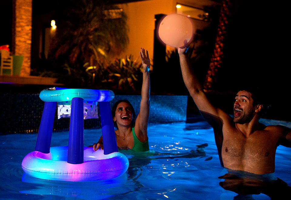 LED Inflatable Pool Basketball