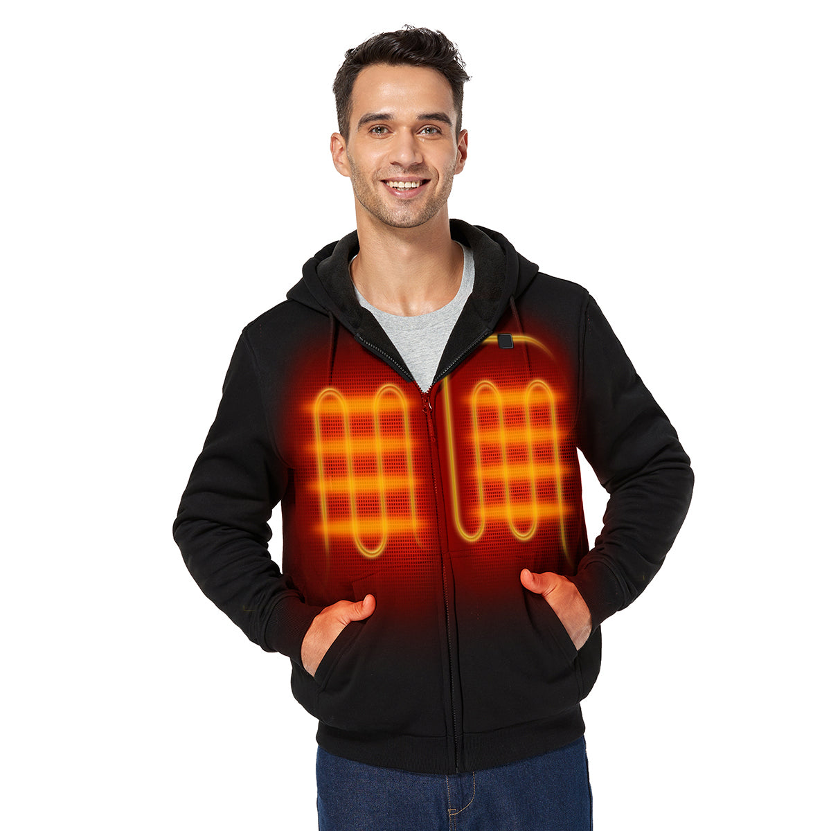 Heated Zip-Up Hoodie