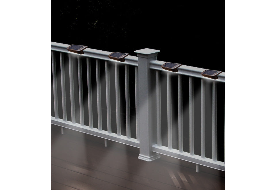 Solar Powered LED Deck Lights (Set of 4)