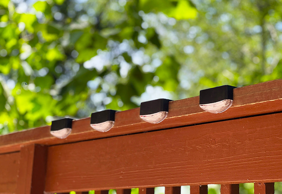 Solar Powered LED Deck Lights (Set of 4) - image 9