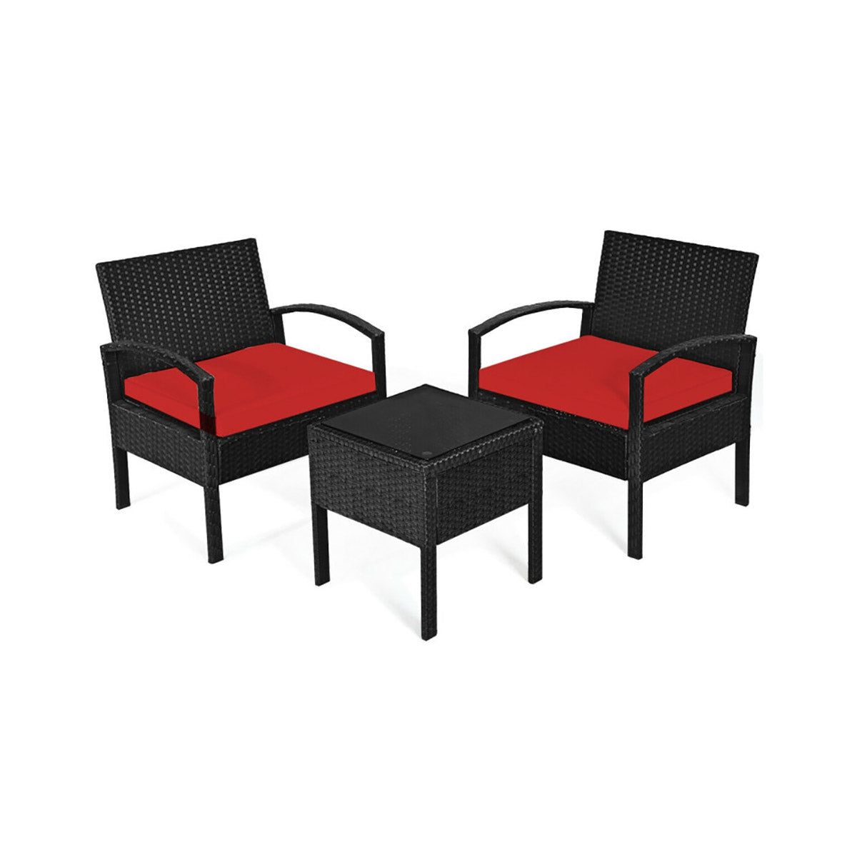 3-Piece Outdoor Rattan Patio Conversation Set - image 12