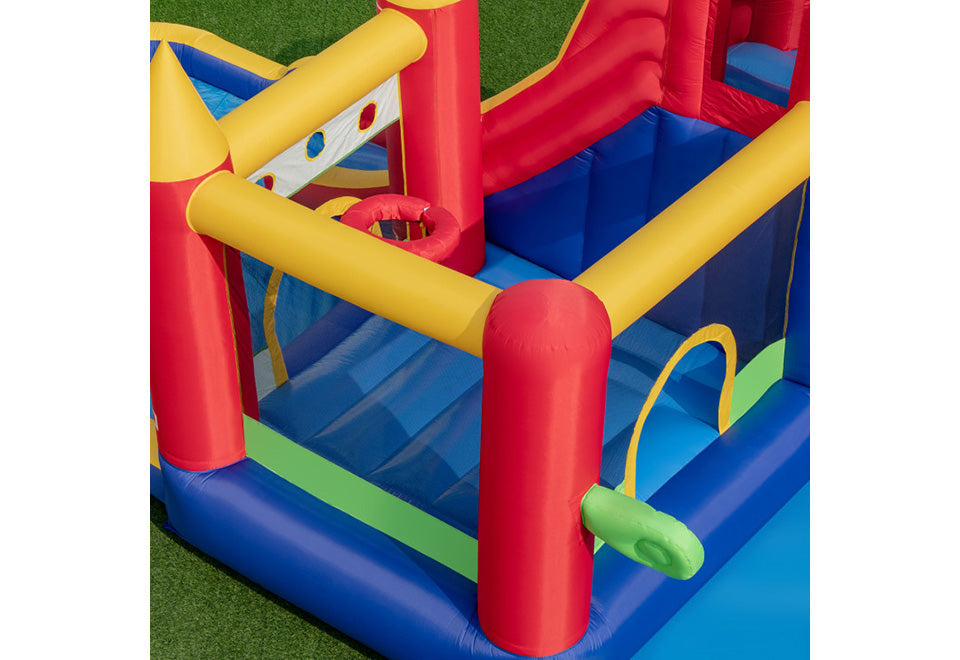 9-in-1 Inflatable Bounce Castle with Water Slide and Splash Pool - image 8