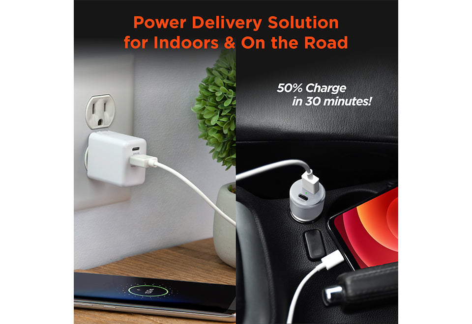 Fast Charge Dual Output Wall and Car Charger Set - image 5