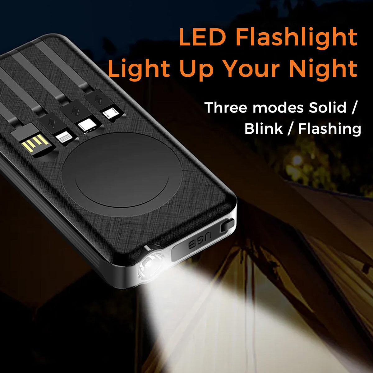 10000mAh Solar Power Bank with Wireless Charging - image 7