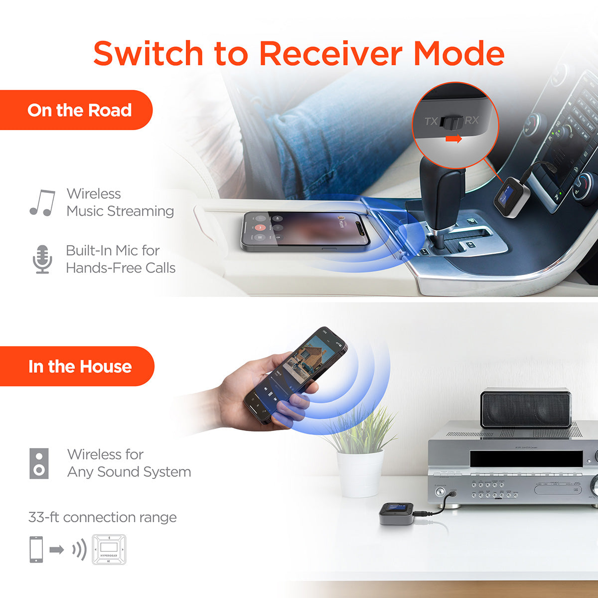 Bluetooth Headphone Adapter and Receiver - image 5