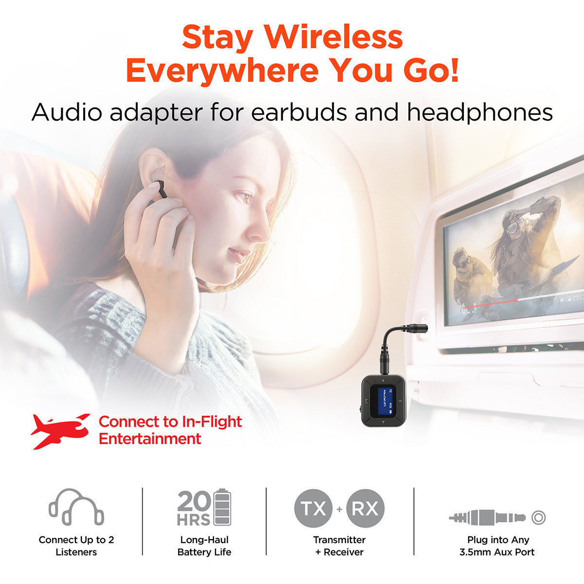 Bluetooth Headphone Adapter and Receiver - image 6