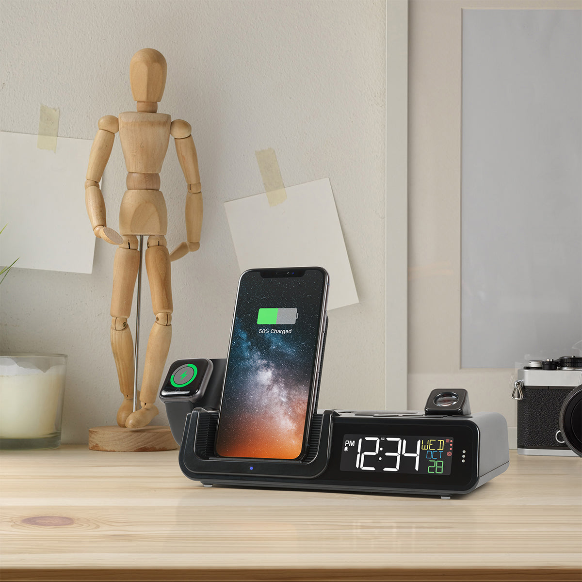 Projection Alarm Clock with Wireless Charging Station - image 7