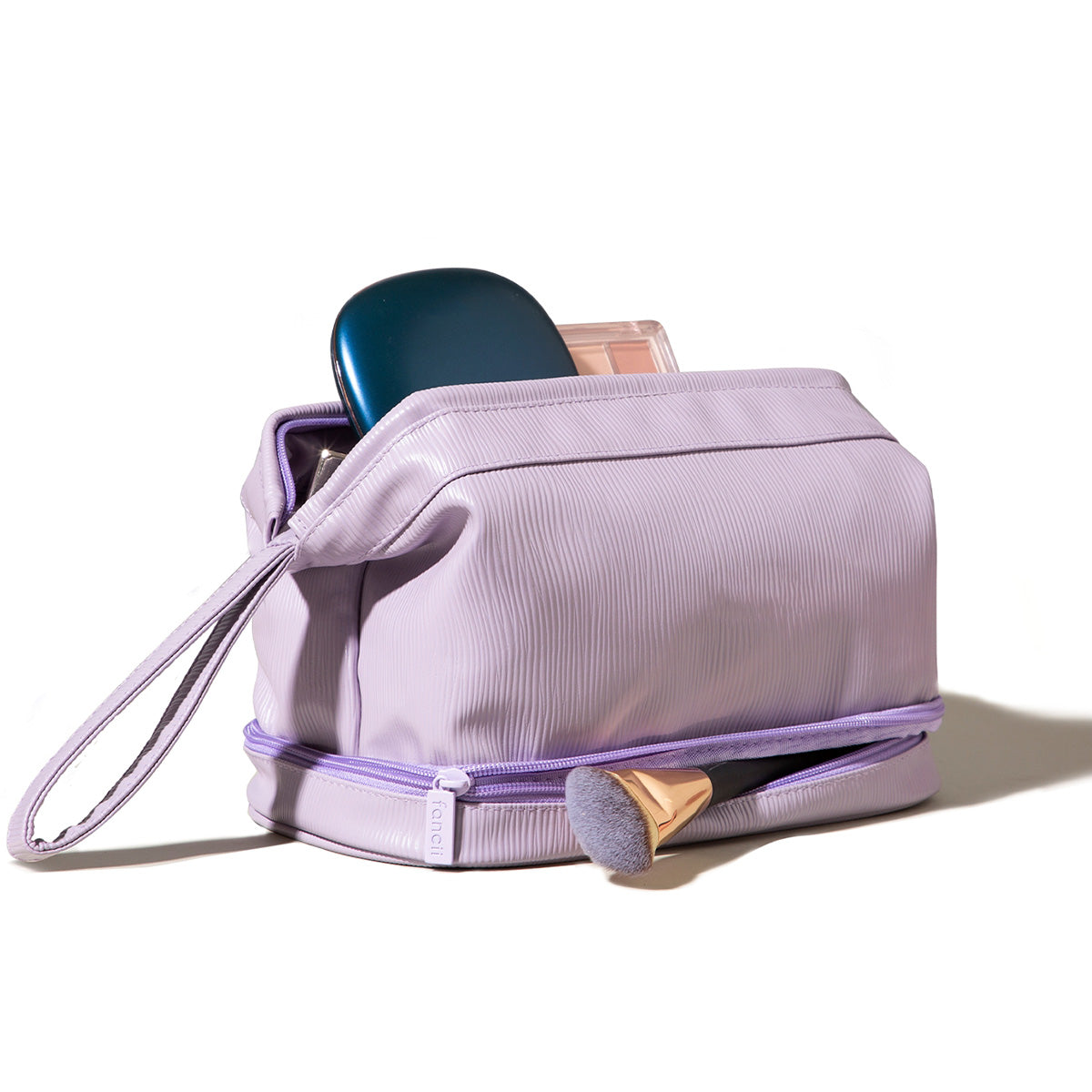 2-in-1 Cosmetic Case with Makeup Brush Compartment - image 3