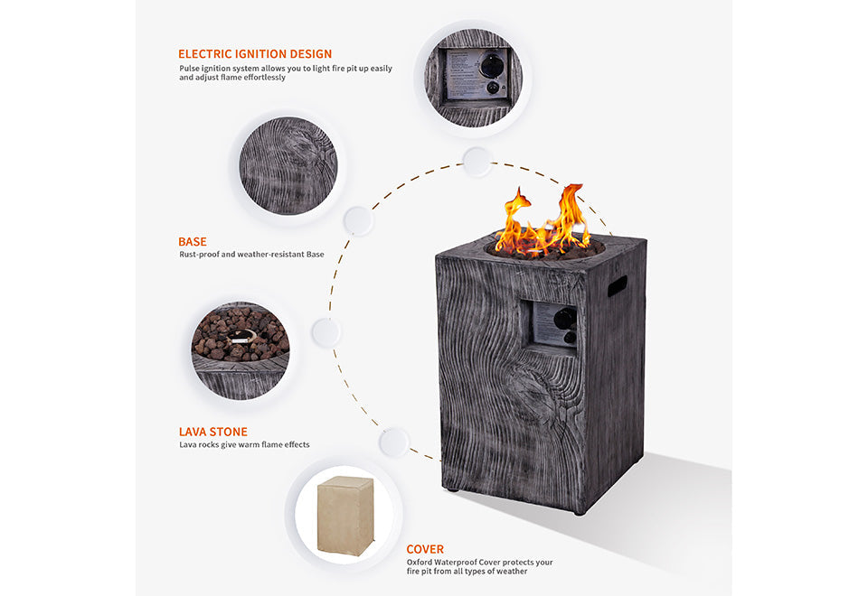 3,000 BTU Column Propane Fire Pit - image 2