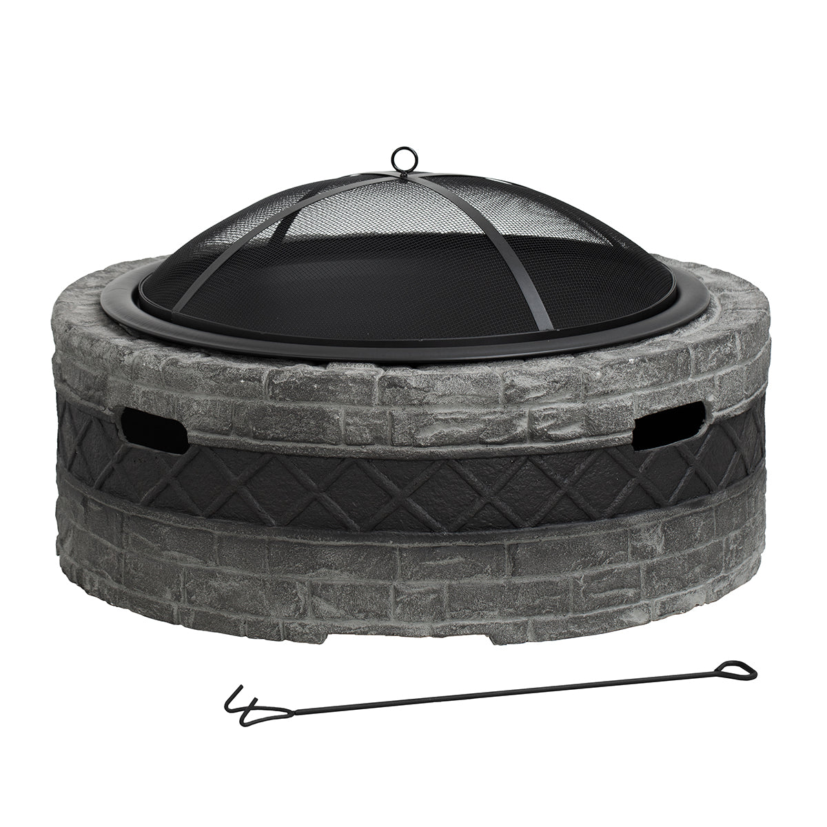 35'' Cast Stone and Trim Wood-Burning Fire Pit - image 2