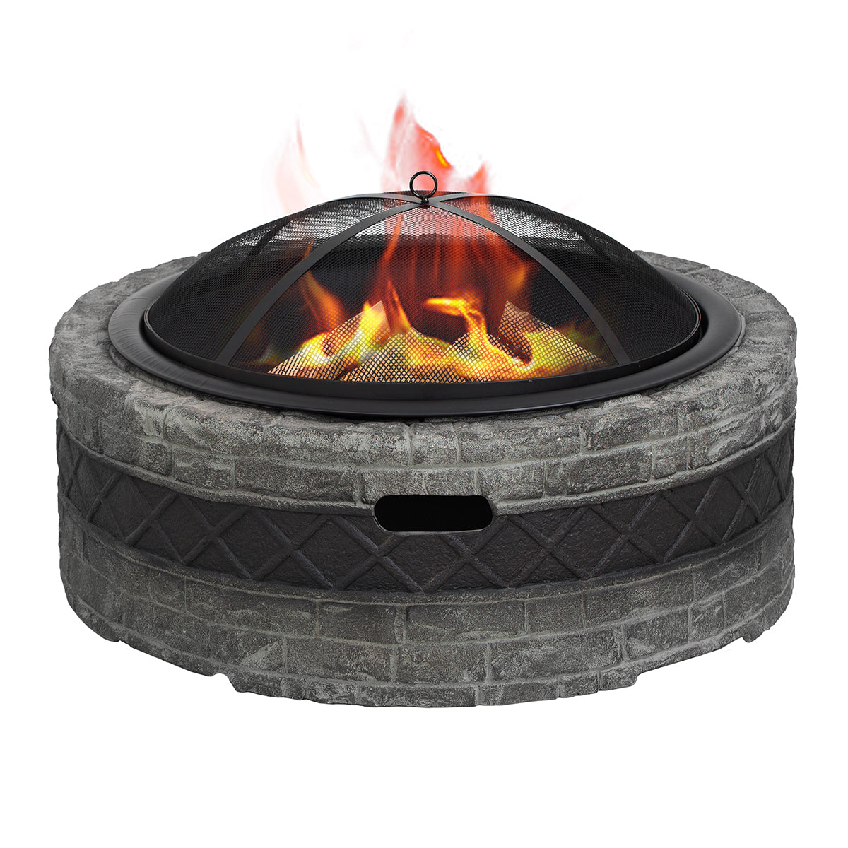 35'' Cast Stone and Trim Wood-Burning Fire Pit - image 9