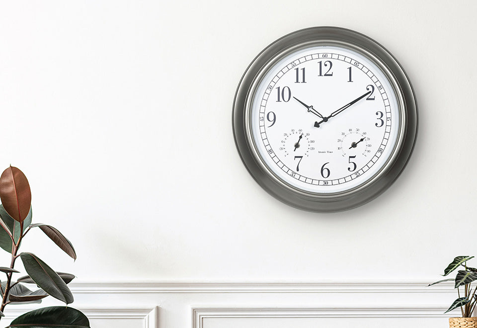 18'' Atomic Outdoor Clock with Thermometer and Humidity - image 7
