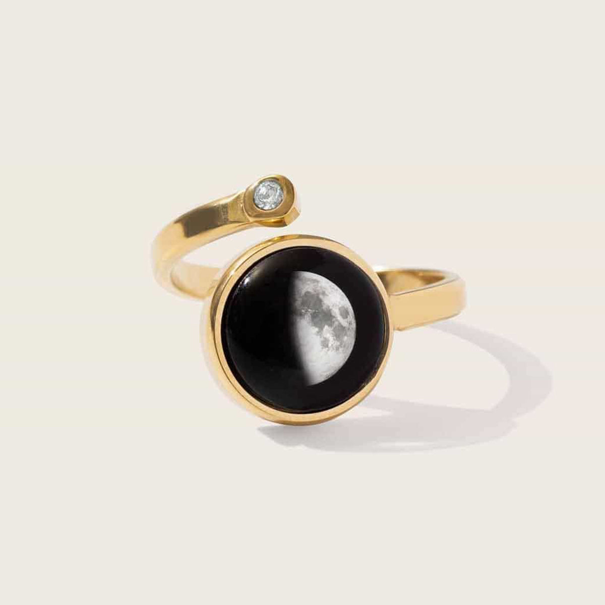 Personalized Choose Your Moon Phase Cosmic Spiral Ring - image 4
