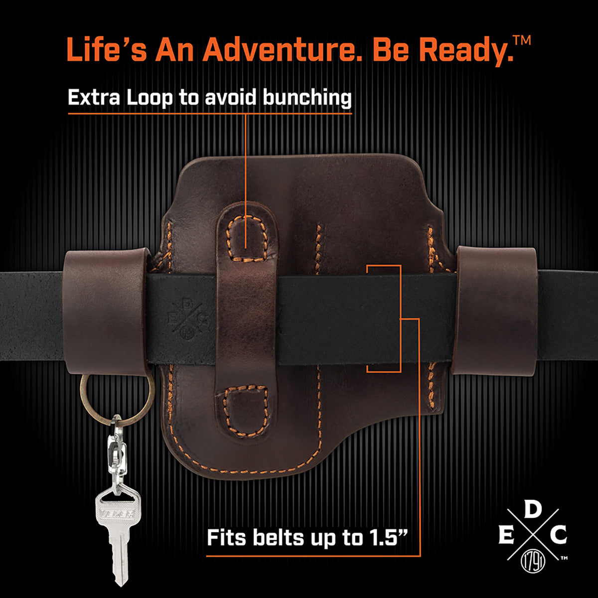 Leather Multitool Action Snap Belt Sheath - image 3